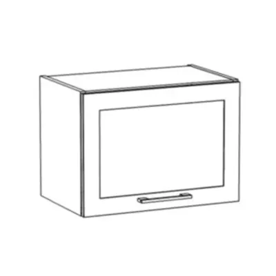 Závěsná kuchyňská skříňka ARACY - šířka 50 cm, šedá / bílá