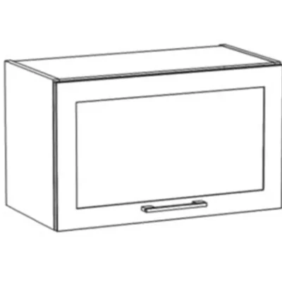 Závěsná kuchyňská skříňka ARACY - šířka 80 cm, šedá / bílá