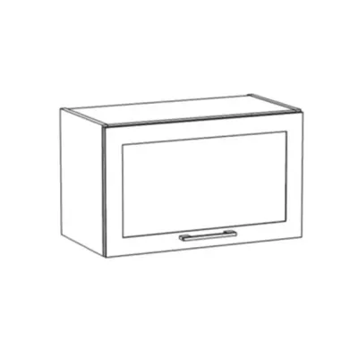 Závěsná kuchyňská skříňka ARACY - šířka 80 cm, šedá / bílá