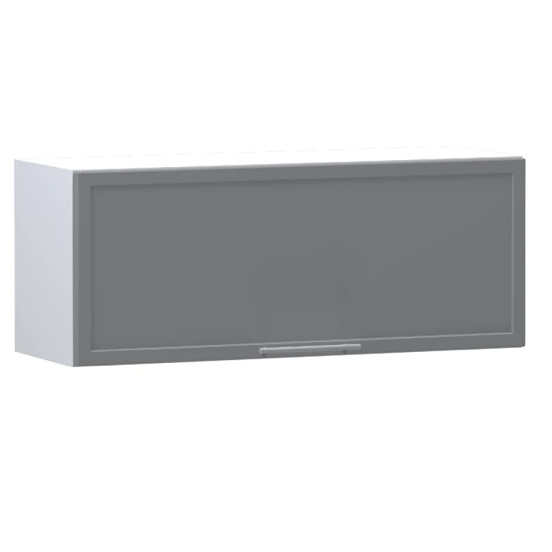 Závěsná kuchyňská skříňka ARACY - šířka 90 cm, šedá / bílá