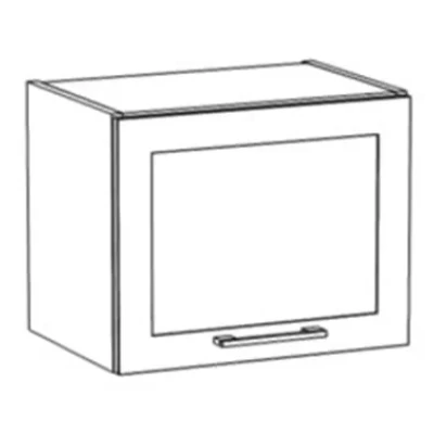 Závěsná kuchyňská skříňka ARACY - šířka 45 cm, šedá / bílá