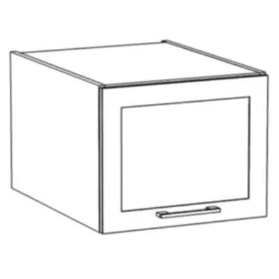 Kuchyňská závěsná skříňka ARACY - šířka 45 cm, šedá / bílá