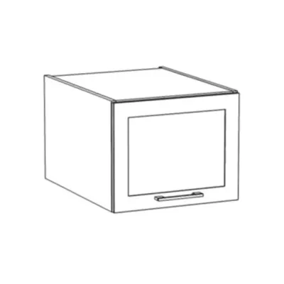 Kuchyňská závěsná skříňka ARACY - šířka 45 cm, šedá / bílá
