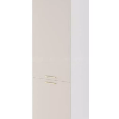 Vysoká skříň na vestavnou lednici ARACY - šířka 60 cm, bílá, nožky 10 cm