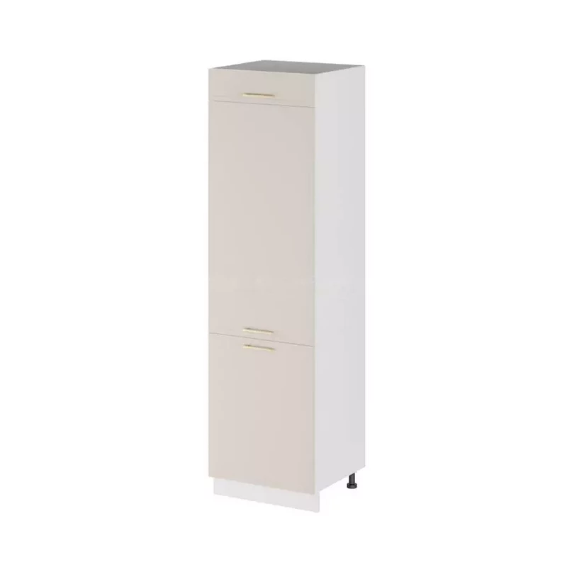 Vysoká skříň na vestavnou lednici ARACY - šířka 60 cm, bílá, nožky 15 cm