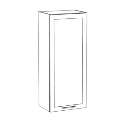 Policová kuchyňská skříňka ARACY - šířka 45 cm, šedá / bílá