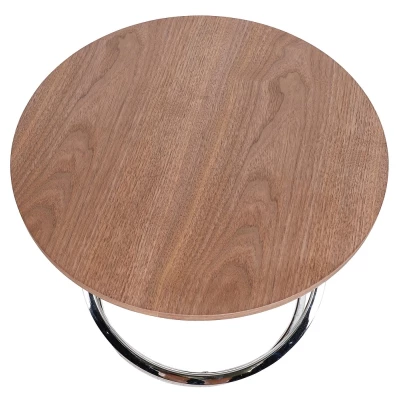 Odkládací stolek DIDIER - ořech / chrom