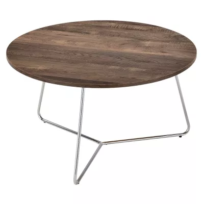 Široký konferenční stolek MORITZ - ořech / chrom