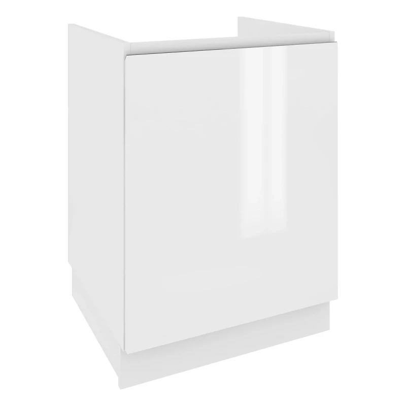 Dřezová skříňka IRENA - šířka 50 cm, lesklá bílá / bílá, nožky 15 cm