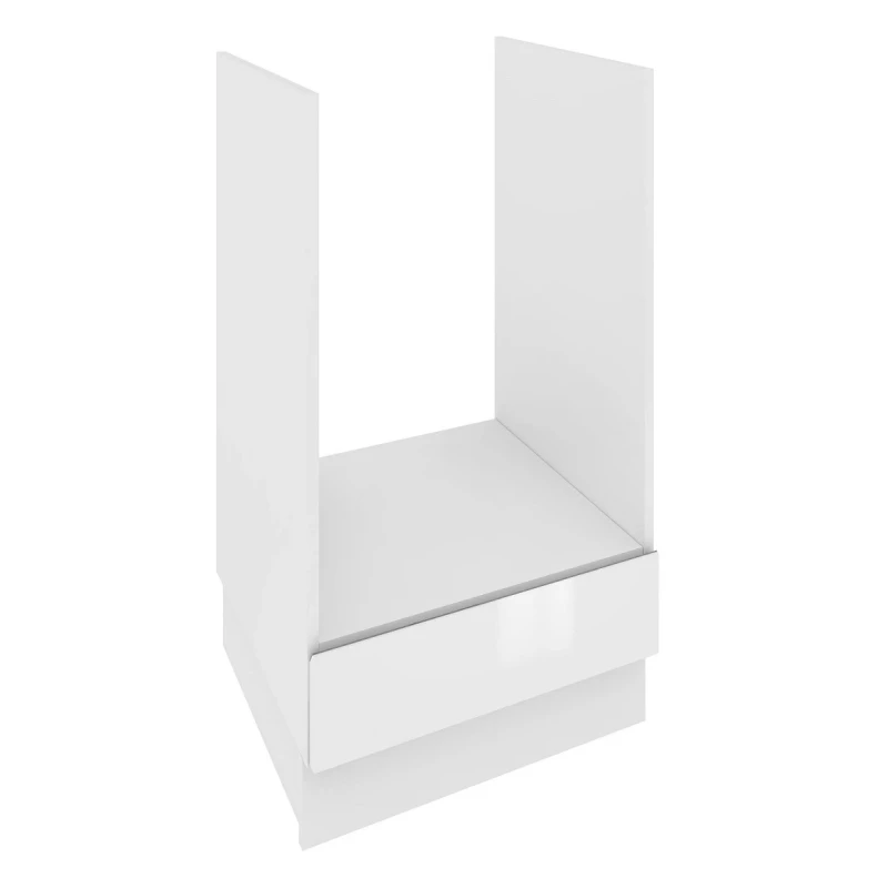 Skříňka pro vestavnou troubu IRENA - šířka 45 cm, lesklá bílá / bílá, nožky 10 cm