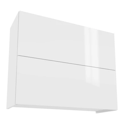 Dvoudveřová závěsná skříňka IRENA - šířka 90 cm, lesklá bílá