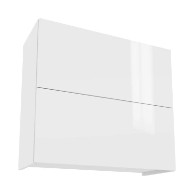 Dvoudveřová závěsná skříňka IRENA - šířka 80 cm, lesklá bílá