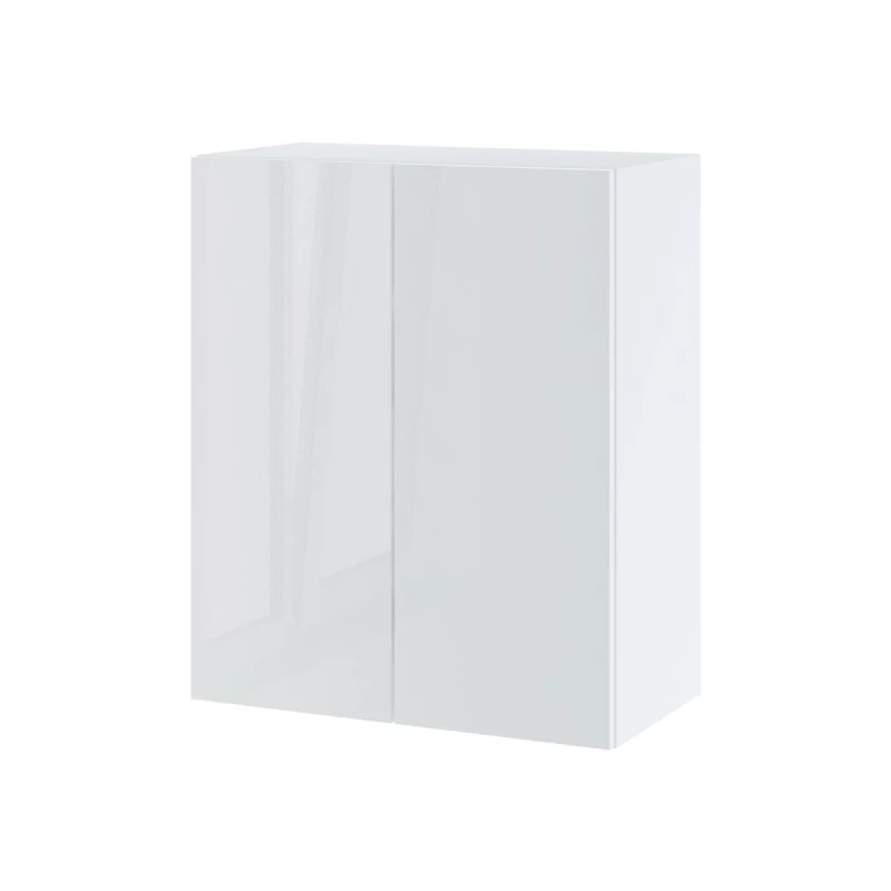 Horní dvoudveřová skříňka IRENA - šířka 60 cm, lesklá bílá