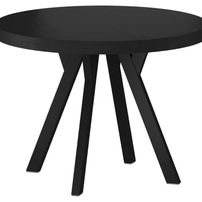 Kulatý rozkládací stůl TITUS - černý / černý