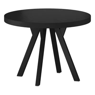 Kulatý rozkládací stůl TITUS - černý / černý