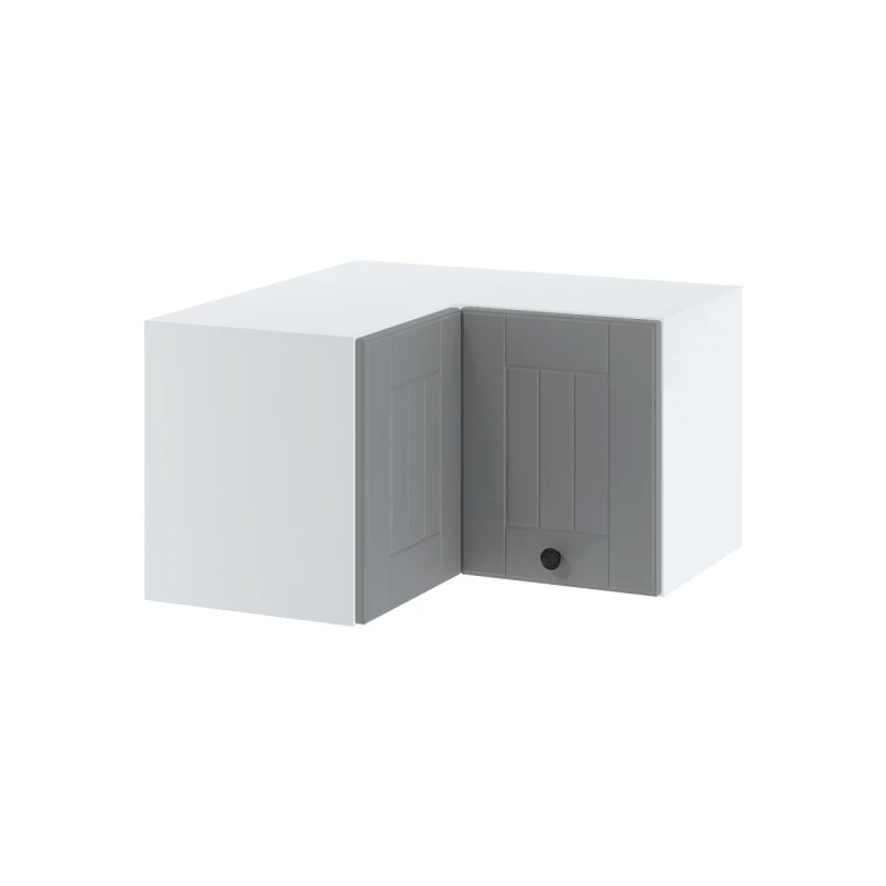 Kuchyňská rohová skříňka LESJA - šířka 60 cm, šedá / bílá