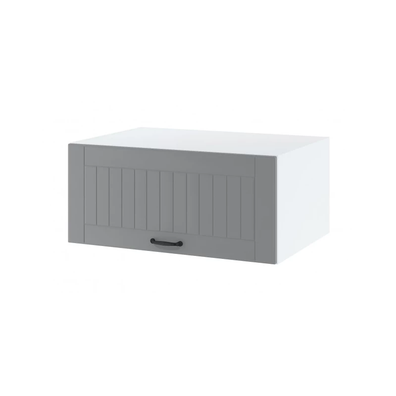 Kuchyňská závěsná skříňka LESJA - šířka 80 cm, šedá / bílá