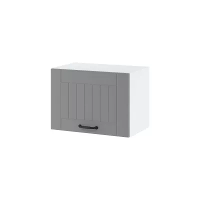 Závěsná kuchyňská skříňka LESJA - šířka 50 cm, šedá / bílá