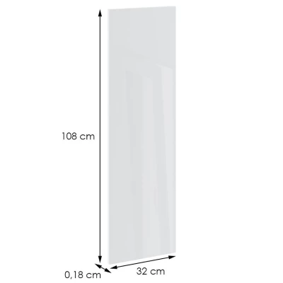 Boční krycí panel na kuchyňskou skříňku AYLA - 32/108 cm, lesklý bílý