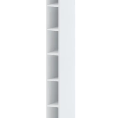 Vysoký kuchyňský regál AYLA - šířka 20 cm, bílý, nožky 10 cm