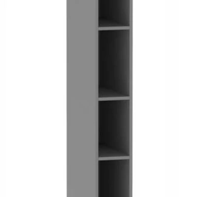 Vysoký kuchyňský regál AYLA - šířka 20 cm, šedý, nožky 15 cm