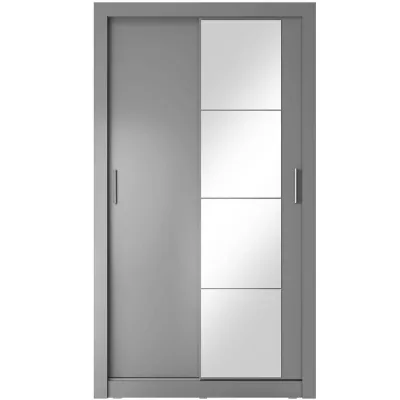 VÝPRODEJ - Šatní skříň 120 cm s posuvnými dveřmi MAWELYN 7 - šedá