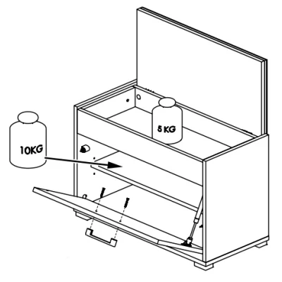 VÝPRODEJ - Úzký sedací botník s dvířky RUAN - světlá sonoma