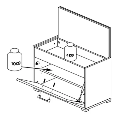 VÝPRODEJ - Úzký sedací botník s dvířky RUAN - světlá sonoma
