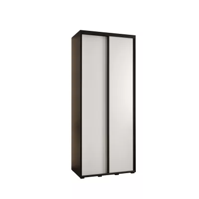 Šatní skříň ASIRI 1 - 100/45 cm, černá / bílá / černá