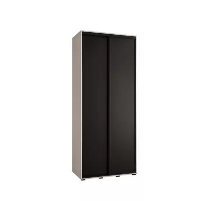 Šatní skříň ASIRI 1 - 100/45 cm, bílá / černá / černá