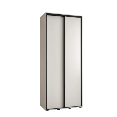 Šatní skříň ASIRI 1 - 100/60 cm, bílá / černá