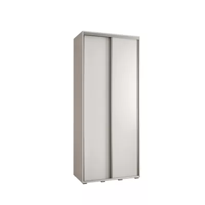 Šatní skříň ASIRI 1 - 100/60 cm, bílá / stříbrná
