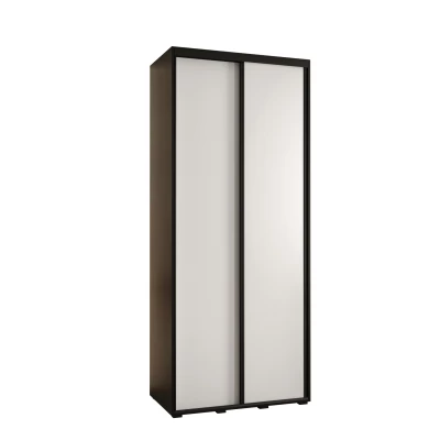 Šatní skříň ASIRI 1 - 100/60 cm, černá / bílá / černá