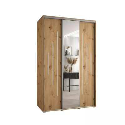 Šatní skříň ASIRI 13 - 160/60 cm, dub artisan / stříbrná