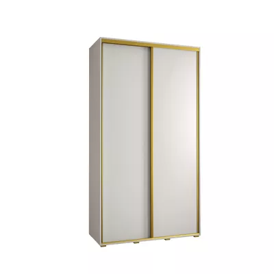 Šatní skříň ASIRI 1 - 130/45 cm, bílá / zlatá