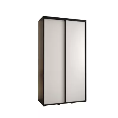 Šatní skříň ASIRI 1 - 130/45 cm, černá / bílá / černá