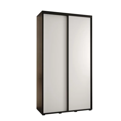 Šatní skříň ASIRI 1 - 130/60 cm, černá / bílá / černá