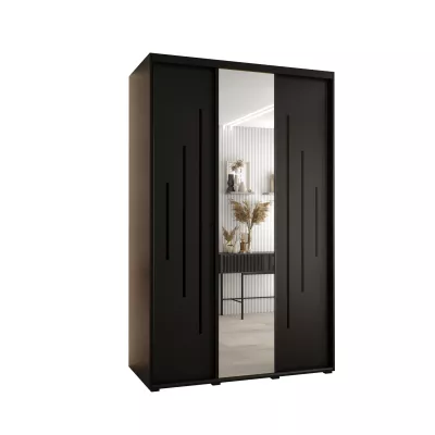 Šatní skříň ASIRI 13 - 150/60 cm, černá / černá