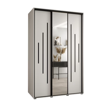 Šatní skříň ASIRI 13 - 150/60 cm, bílá / černá