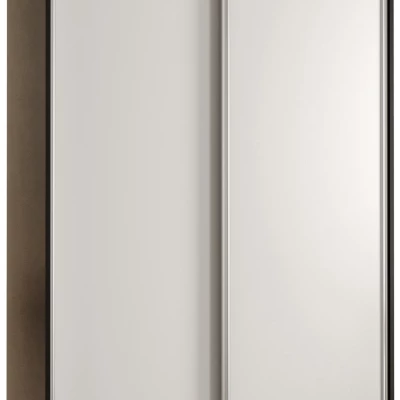 Šatní skříň ASIRI 1 - 140/60 cm, černá / bílá / stříbrná
