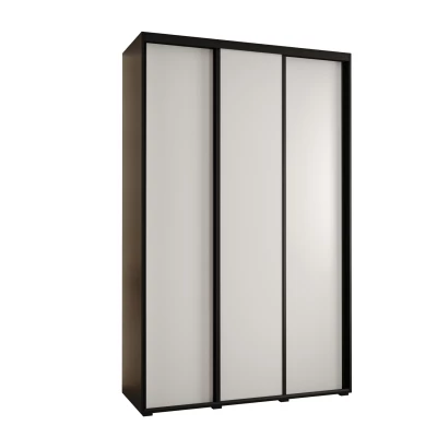 Šatní skříň ASIRI 1 - 150/60 cm, černá / bílá / černá