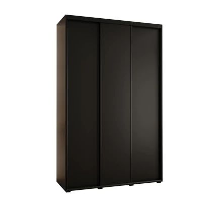 Šatní skříň ASIRI 1 - 150/60 cm, černá / černá