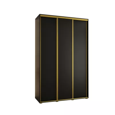 Šatní skříň ASIRI 1 - 150/60 cm, černá / zlatá