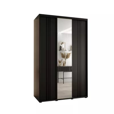 Šatní skříň ASIRI 7 - 150/60 cm, černá / černá