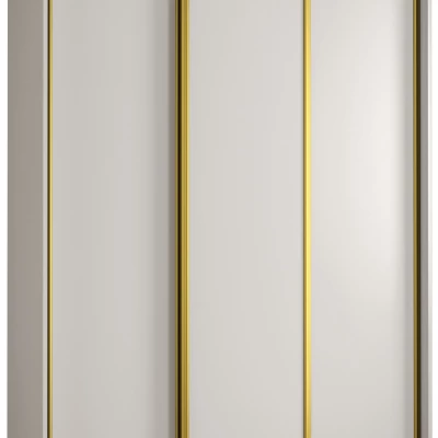Šatní skříň ASIRI 1 - 150/45 cm, bílá / zlatá