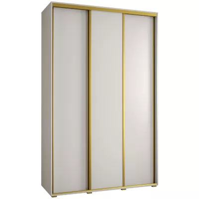 Šatní skříň ASIRI 1 - 150/45 cm, bílá / zlatá
