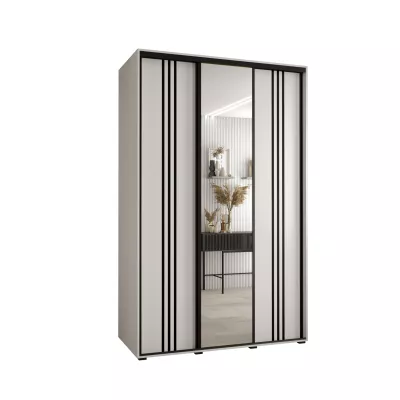 Šatní skříň ASIRI 7 - 150/60 cm, bílá / černá