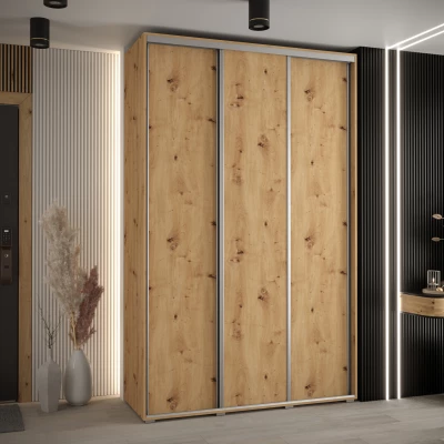 Šatní skříň ASIRI 1 - 160/45 cm, dub artisan / stříbrná