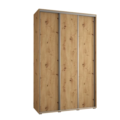 Šatní skříň ASIRI 1 - 160/60 cm, dub artisan / stříbrná