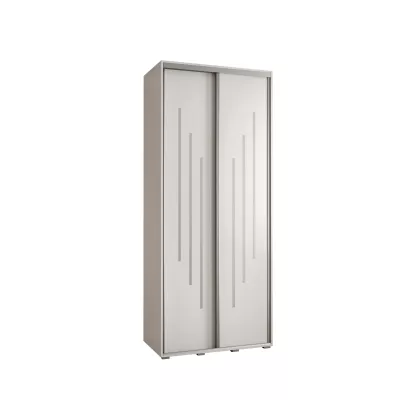 Šatní skříň ASIRI 8 - 100/60 cm, bílá / stříbrná
